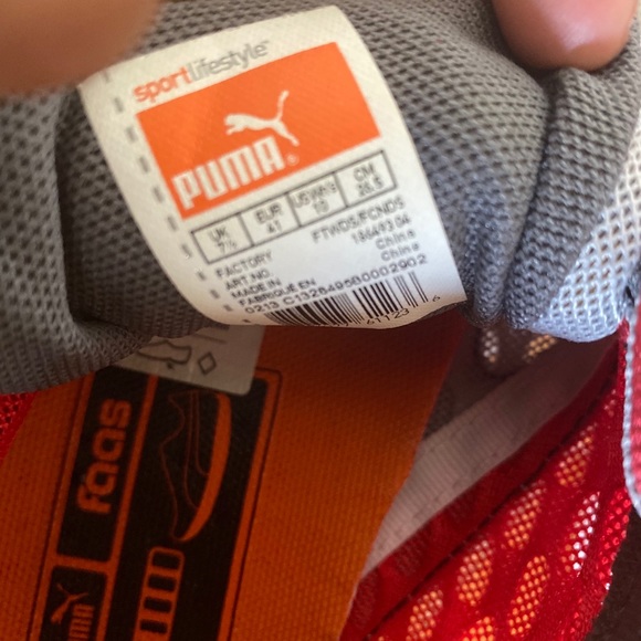 PUMA RED GREY Sneakers 10 CHIC GORG GR8UC UNIQUE - Picture 6 of 8